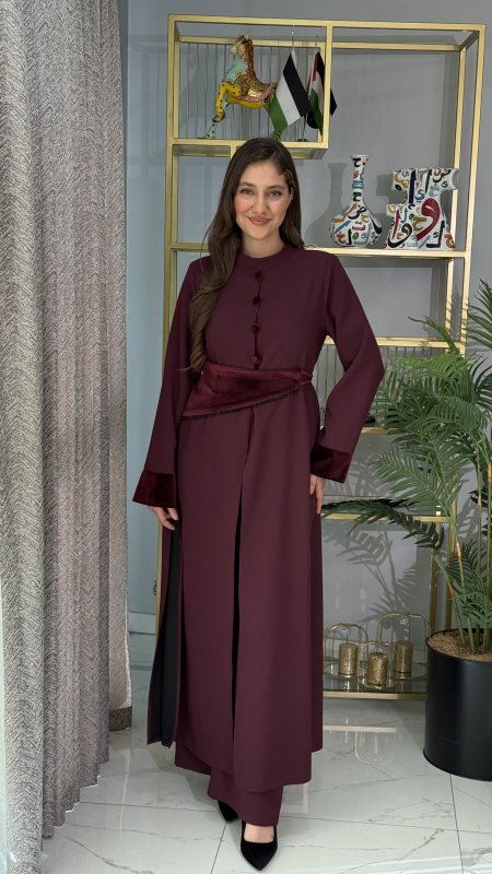طقم كورسيه المخمل الملكي | Royal Velvet Corset Set CODE1349