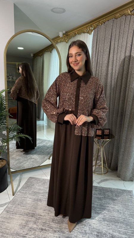 فستان الترتر ( The Sequin Elegance Dres)CODE 1403