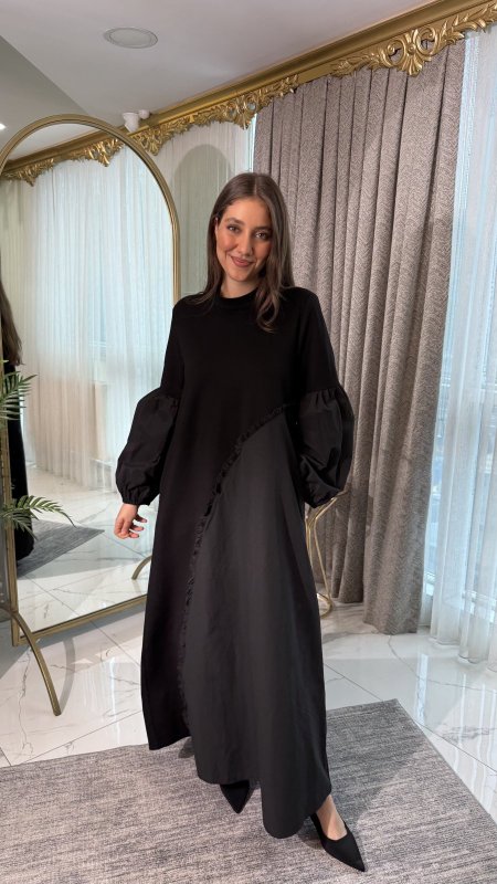 فستان بقصة مائلة (The Diagonal Cut Dress)CODE 1410